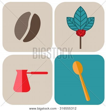 Set Of Coffee And Tea Vector Line Icons. Vector Stock Illustration, Eps 10.