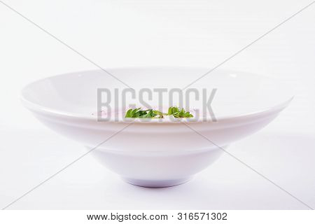 Cold Borscht (chlodnik) - Traditional Lithuanian Cold Soup With Radish, Parsley And Dill