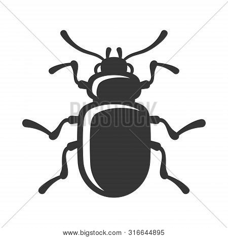 Beetle Insect Icon On White Background. Vector