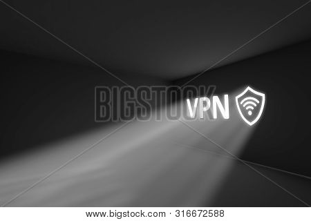 Vpn Rays Volume Light Concept 3d Illustration
