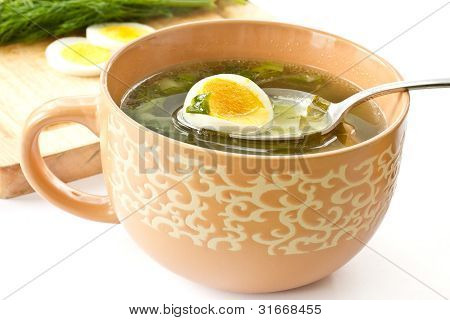 Grøn suppe af skovsyre