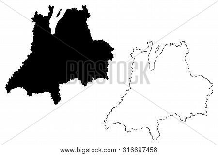 Jonkoping County (counties Of Sweden, Kingdom Of Sweden) Map Vector Illustration, Scribble Sketch Jö