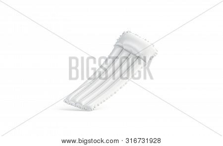 Blank White Swim Mattress No Gravity Mockup Isolated, 3d Rendering. Empty Dry Mattres Mock Up. Clear