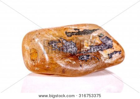 Macro Mineral Stone Jasper On A White Background