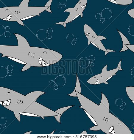Ocean_life_blue_sharks_seaml_stock