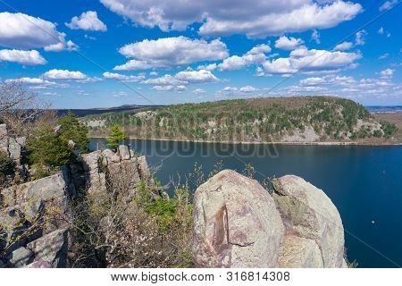 Devil's Lake, Wisconsin Looking Down From The Rocks