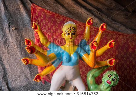 Clay Idol Of Goddess Durga