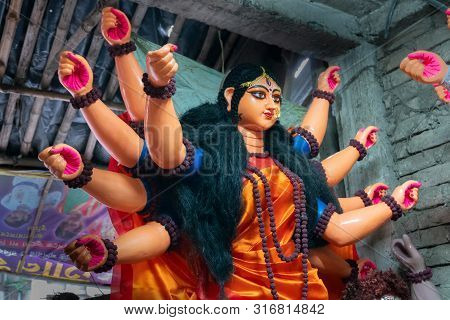 Clay Idol Of Goddess Durga