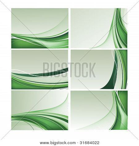 Ensemble de fond abstrait vert