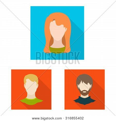 Vector Illustration Of Avatar And Dummy Icon. Set Of Avatar And Figure Vector Icon For Stock.