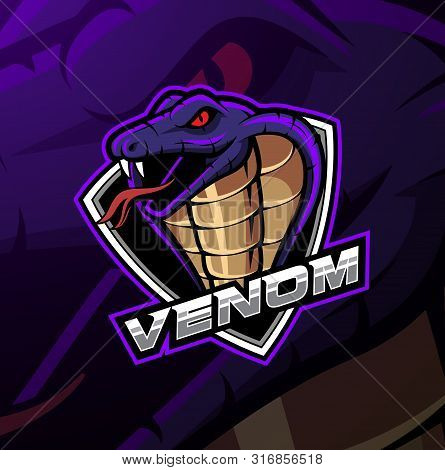 Cobra Head Mascot Logo Design With Text