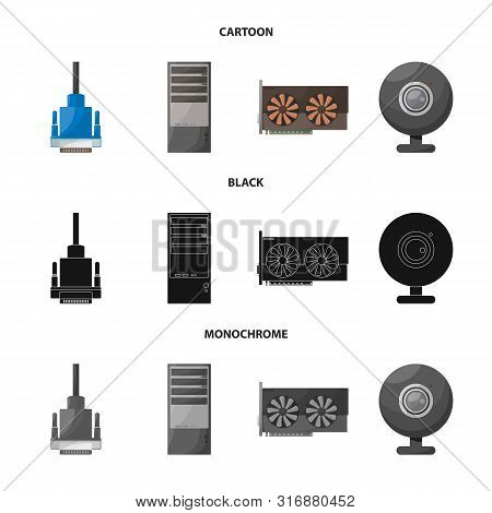 Vector Illustration Of Accessories And Device Icon. Collection Of Accessories And Electronics Stock 