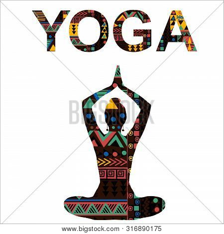 Yoga Background With Woman Practicing Lotus Pose