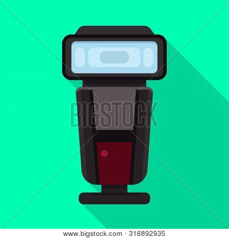 Vector Design Of Flash And Camera Sign. Collection Of Flash And Equipment Stock Vector Illustration.