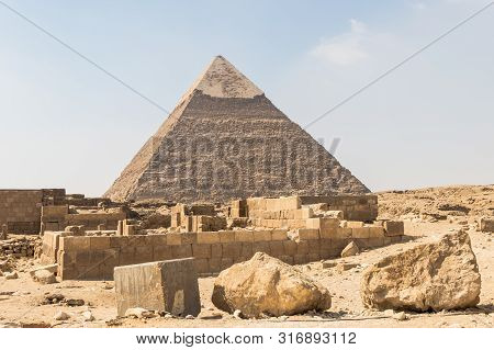 Pyramid Of Khafre At Giza In March, Egypt