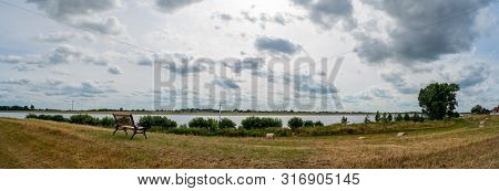 Panoramic View Of The Beautiful Nature With A River