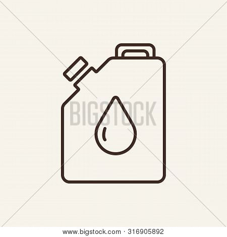 Auto Oil Line Icon. Liquid, Oilcan, Car, Auto Service. Car Repair Concept. Vector Illustration Can B