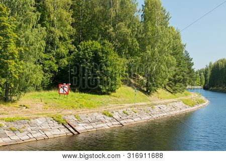 The Saimaa Canal At Summer, Lappeenranta, Finland.