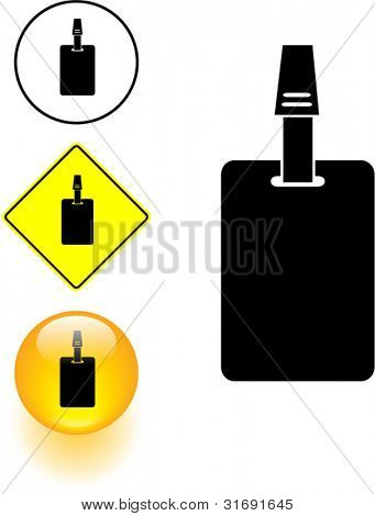 Identyfikacja z clipper symbol znak i przycisk