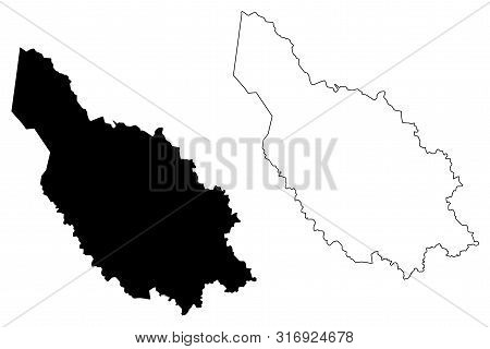 Dalarna County (counties Of Sweden, Kingdom Of Sweden) Map Vector Illustration, Scribble Sketch Dala