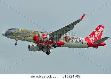 Passenger Airplane Landing At Saigon Airport
