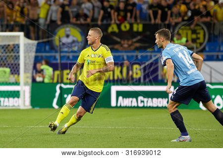 Rostov-on-don, Russia - August 12, 2019: Ragnar Sigurdsson Of Fc Rostov In Action During The Russian