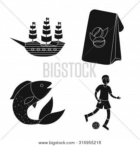 Vector Design Of And Country Sign. Collection Of And Portugal Vector Icon For Stock.