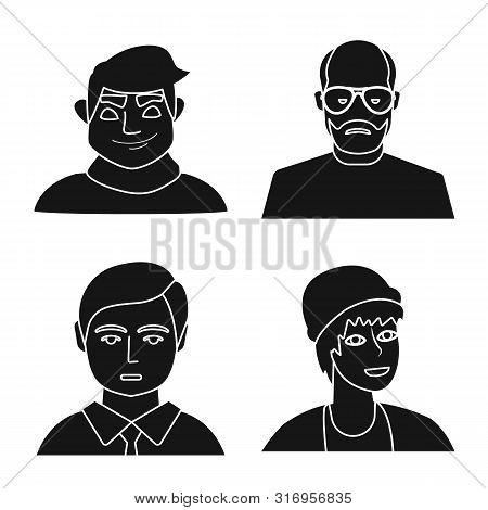Isolated Object Of Avatar And Profession Logo. Set Of Avatar And People Stock Vector Illustration.