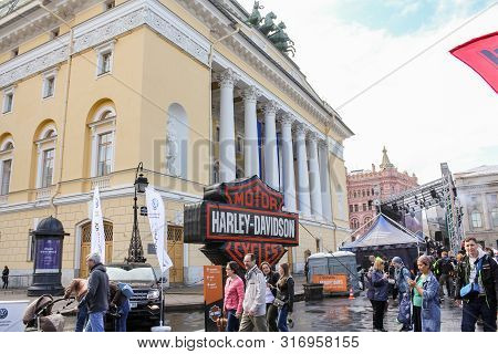 St. Petersburg, Russia - 3 August, Harley Davidson Festival Near The Alexandrinsky Theater, 3 August