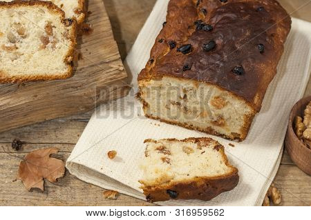 Barmbrack Or Bairin Breac Is A Traditional Irish Sweet Yeast Bread With Grapes And Raisins, Often Ea
