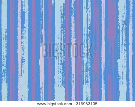 Watercolor Strips Seamless Vector Background. Sloopy Gouache Vertical Lines Vector Pattern. Decorati