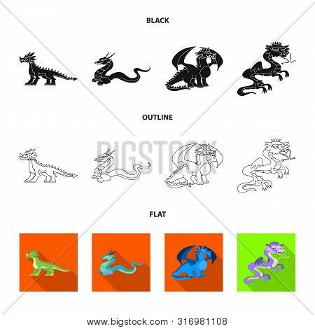 Vector Design Of Legend And Halloween Logo. Set Of Legend And History Vector Icon For Stock.