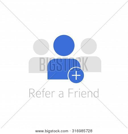 Referral Program Icon .  Reference Link Concept Vector .