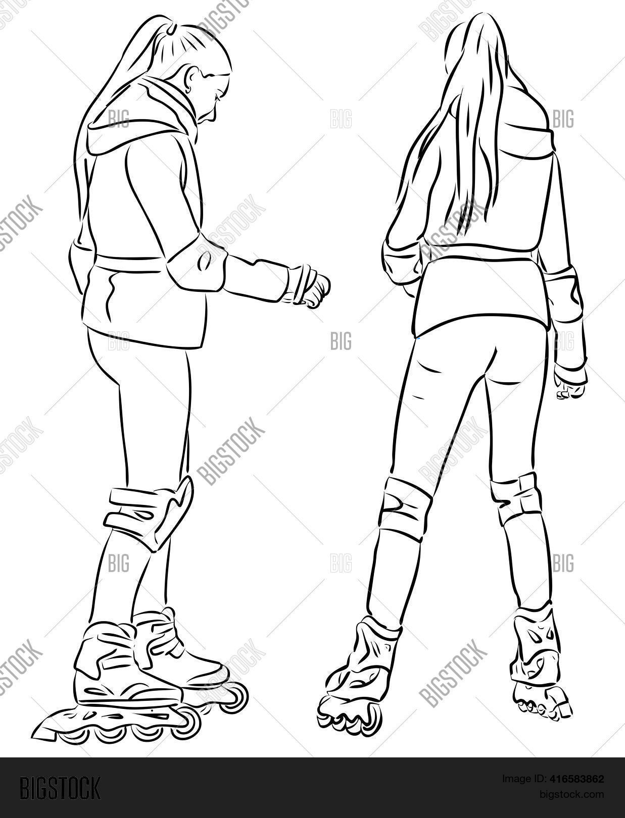 Outline Drawing Teen Vector Photo Free Trial Bigstock outline-drawing-teen-vector-photo-free-trial-bigstock