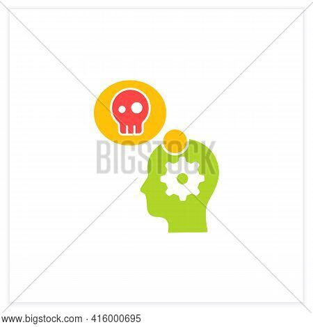 Stress Management Flat Icon.controlling Person Stress Level. Avoid Stressful Situations. Conflict Ma
