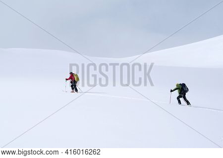 Ski tour in Godeanu Mountains, Carpathians, Romania, Europe