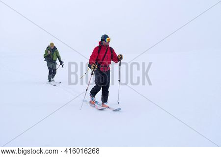 Ski tour in Godeanu Mountains, Carpathians, Romania, Europe