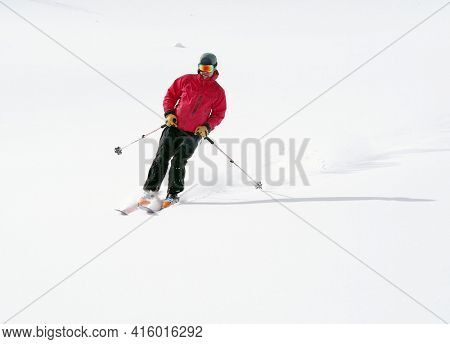 Ski tour in Godeanu Mountains, Carpathians, Romania, Europe