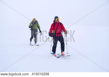 Ski tour in Godeanu Mountains, Carpathians, Romania, Europe