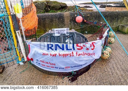 Rossbeg, Ireland - January 02 2021 : This Is Constructed By Locals For Fundraising During Christmas 