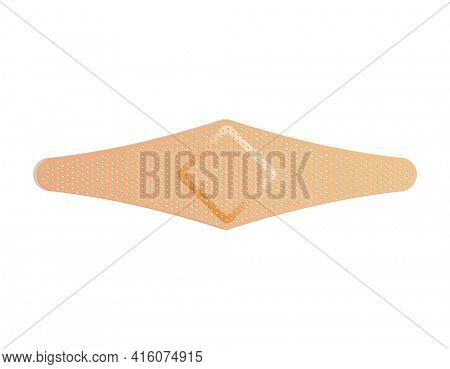 Medical plaster. Adhesive bandage or sticking plaster. Medical band aids protection patch for first aid. Protection and care.  cartoon plaster on white background