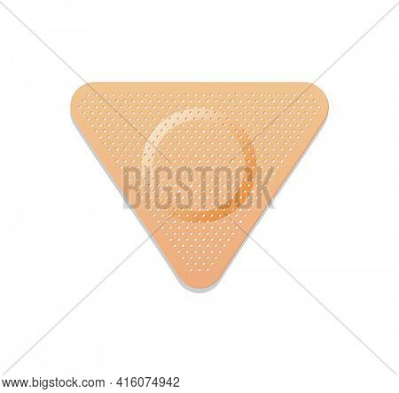 Medical plaster. Adhesive bandage or sticking plaster. Medical band aids protection patch for first aid. Protection and care.  cartoon plaster on white background
