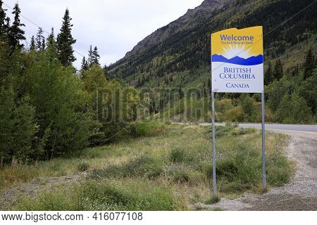 Yukon, Canada / Usa - August 10, 2019: Yukon Sign, Yukon, Canada, Usa