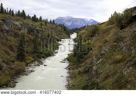 Yukon, Canada / Usa - August 10, 2019: Yukon Landscape, Yukon, Canada, Usa