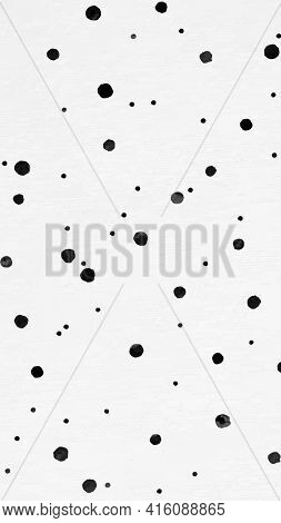 Background of polka dot ink brush patterned phone wallpaper