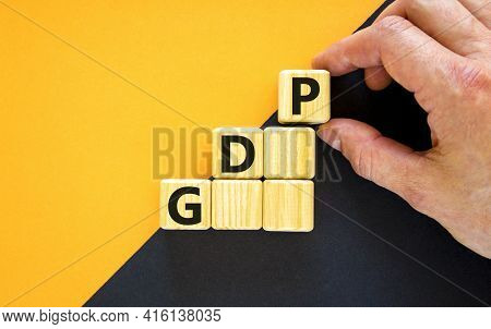 Gdp, Good Distribution Practice Symbol. Concept Words 'gdp, Good Distribution Practice' On Cubes On 