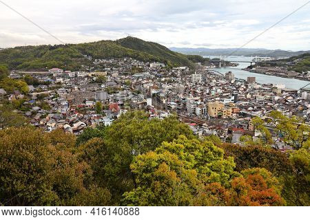 Onomichi, Japan. Cityscape Of Onomichi In The Japanese Region Of Chugoku.