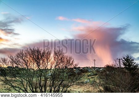 Stunning Clouds Above Peatbog In County Donegal - Ireland