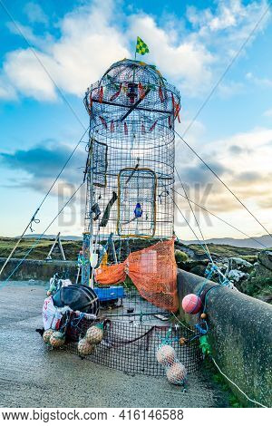 Rossbeg, Ireland - January 02 2021 : This Is Constructed By Locals For Fundraising During Christmas 
