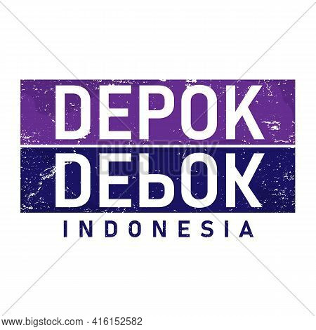 Depok Indonesia City Vector Illustration. Business Travel And Concept With Modern Logo